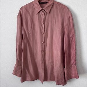 Zara Mauve Striped Shirt